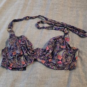 Paisley Print Bikini Top
